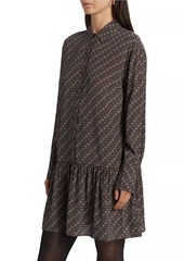 Veronica Beard Alexandra Geometric-Print Silk-Blend Shirt Dress