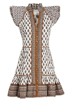 Veronica Beard Amoura Printed Cotton Mini Dress
