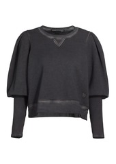 Veronica Beard Analeigh Puff-Sleeve Sweatshirt