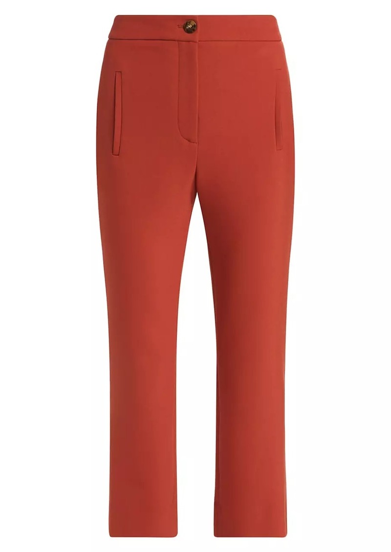 Veronica Beard Arte Crop Straight-Leg Pants