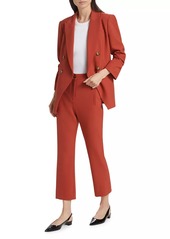 Veronica Beard Arte Crop Straight-Leg Pants