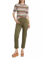 Veronica Beard Arya Cotton-Blend Straight-Leg Cargo Pants