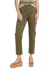 Veronica Beard Arya Cotton-Blend Straight-Leg Cargo Pants