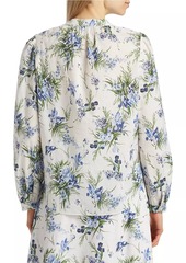 Veronica Beard Ashlynn Floral Cotton Blouse