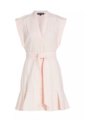 Veronica Beard Avella Striped Cotton Minidress