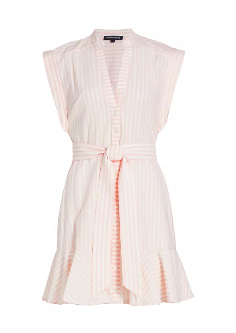 Veronica Beard Avella Striped Cotton Minidress