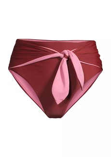 Veronica Beard Azoia Tie-Front Bikini Bottoms