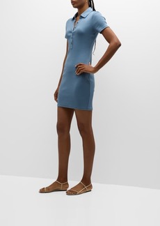Veronica Beard Bailey Short-Sleeve Mini Polo Dress