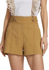 Veronica Beard Betty Stretch-Linen Shorts