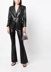 Veronica Beard Beverly faux-leather flared trousers