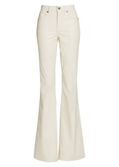 Veronica Beard Beverly Faux Leather Skinny Flare Jeans