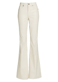 Veronica Beard Beverly Faux Leather Flared Leg Jeans