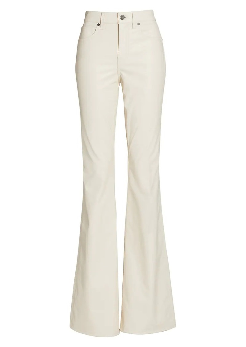 Beverly Faux Leather Skinny Flare Jeans