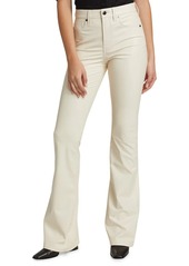 Veronica Beard Beverly Faux Leather Skinny Flare Jeans