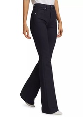 Veronica Beard Beverly High-Rise Skinny Flared Pants