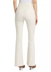 Veronica Beard Beverly Patch-Pocket Flared Jeans