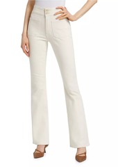 Veronica Beard Beverly Patch-Pocket Flared Jeans