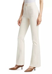 Veronica Beard Beverly Patch-Pocket Flared Jeans