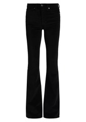 Veronica Beard Beverly Velvet Mid-Rise Boot-Cut Jeans