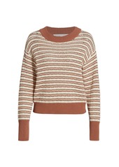 Veronica Beard Bisa Striped Cotton Sweater