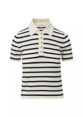 Veronica Beard Brandt Cashmere Polo Shirt