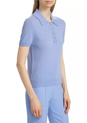 Veronica Beard Brandt Cashmere Polo Top