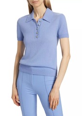 Veronica Beard Brandt Cashmere Polo Top