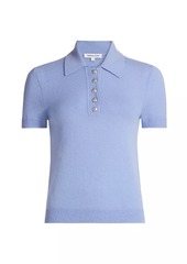 Veronica Beard Brandt Cashmere Polo Top