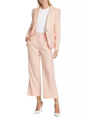 Veronica Beard Brixton Linen-Blend Crop Pants