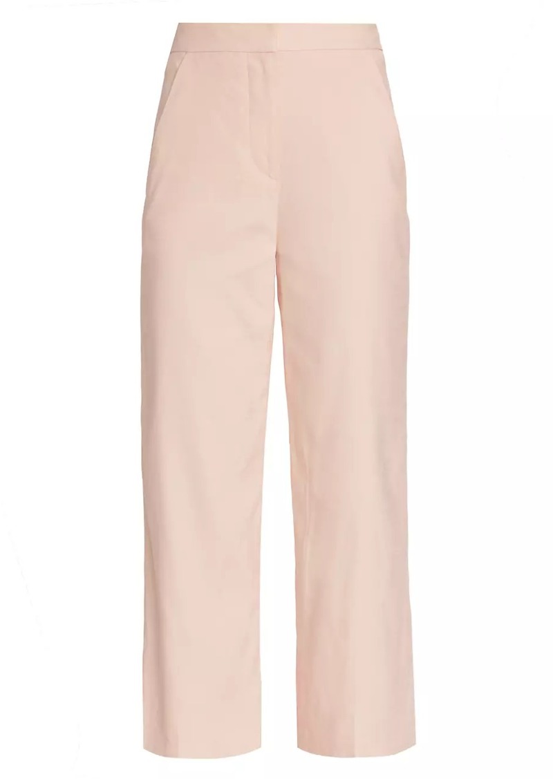 Veronica Beard Brixton Linen-Blend Crop Pants