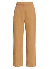 Veronica Beard Brixton Linen-Blend Cropped Pants