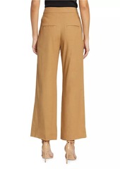 Veronica Beard Brixton Linen-Blend Cropped Pants