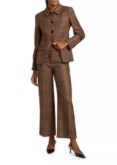 Veronica Beard Brixton Wool Plaid Pants