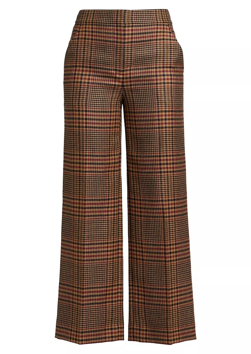 Veronica Beard Brixton Wool Plaid Pants