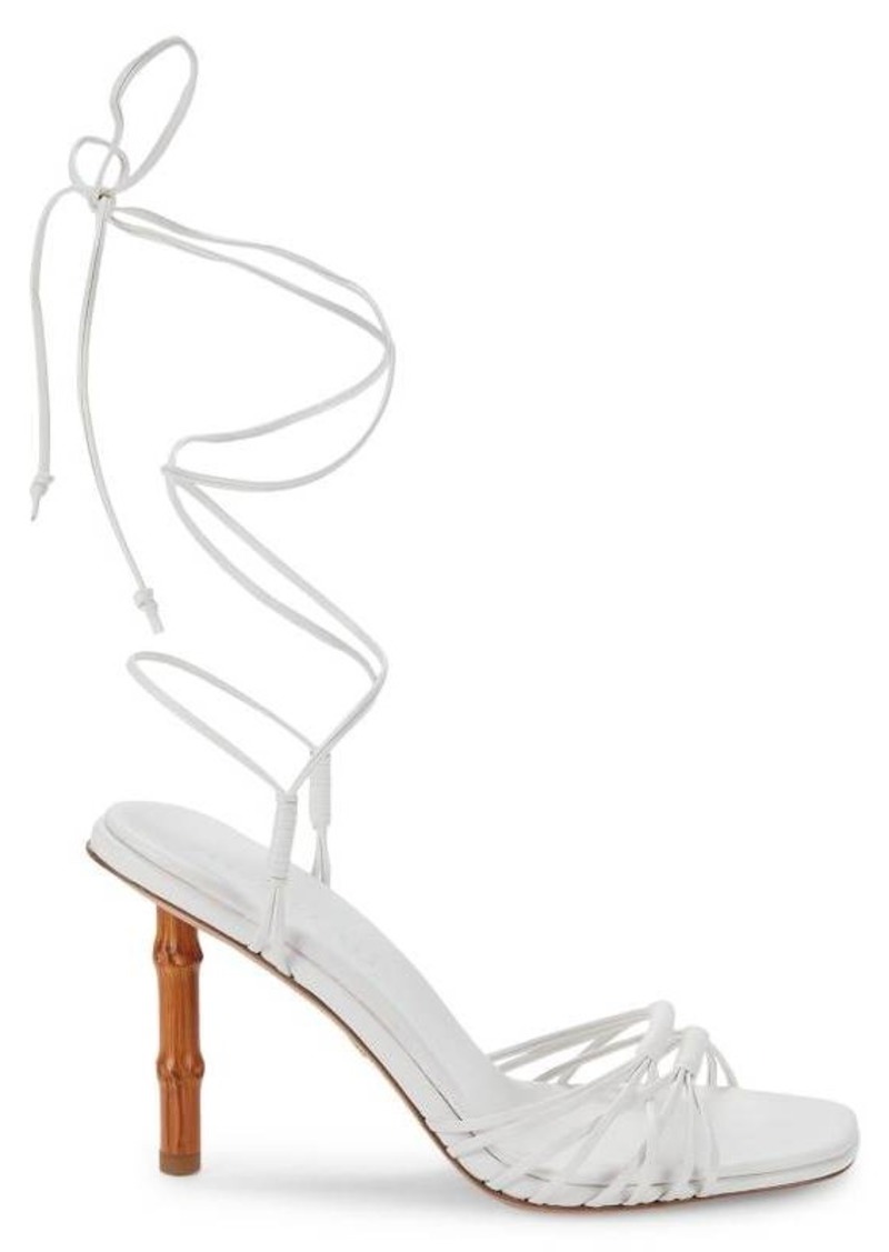 Veronica Beard Cabot Leather Strappy Sandals