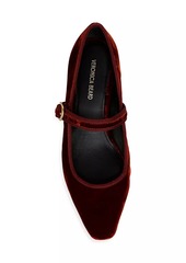 Veronica Beard Cade 25MM Velvet Mary Jane Pumps