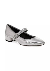 Veronica Beard Cade Metallic Leather Mary Janes