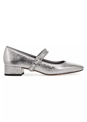 Veronica Beard Cade Metallic Leather Mary Janes