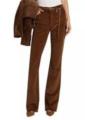 Veronica Beard Cameron Corduroy Boot-Cut Pants