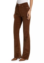 Veronica Beard Cameron Corduroy Boot-Cut Pants