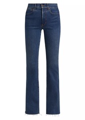 Veronica Beard Cameron Mid-Rise Boot-Cut Jeans