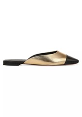 Veronica Beard Carlotta Flat Leather Mules