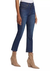 Veronica Beard Carly High-Rise Cropped Kick Flare Jeans