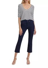 Veronica Beard Carson High-Rise Ankle-Flare Jeans