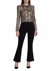 Veronica Beard Carson High-Rise Flare Pants