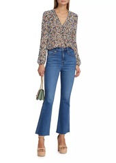 Veronica Beard Carson High-Rise Stretch Flare Ankle Jeans