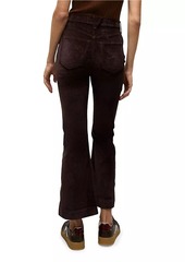 Veronica Beard Carson Velvet Ankle Flare Pants