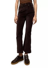 Veronica Beard Carson Velvet Ankle Flare Pants