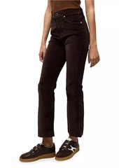 Veronica Beard Carson Velvet Ankle Flare Pants