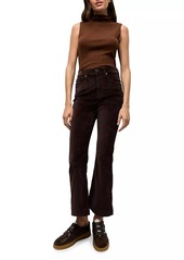 Veronica Beard Carson Velvet Ankle Flare Pants